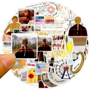 NEW! Taylor Swift 50 Piece Sticker Set Swiftie Fan Favorite From Eras Assortment